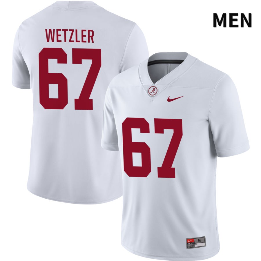 Alabama Crimson Tide Men's Braxton Wetzler #67 NIL White 2022 NCAA Authentic Stitched College Football Jersey PD16H20QN